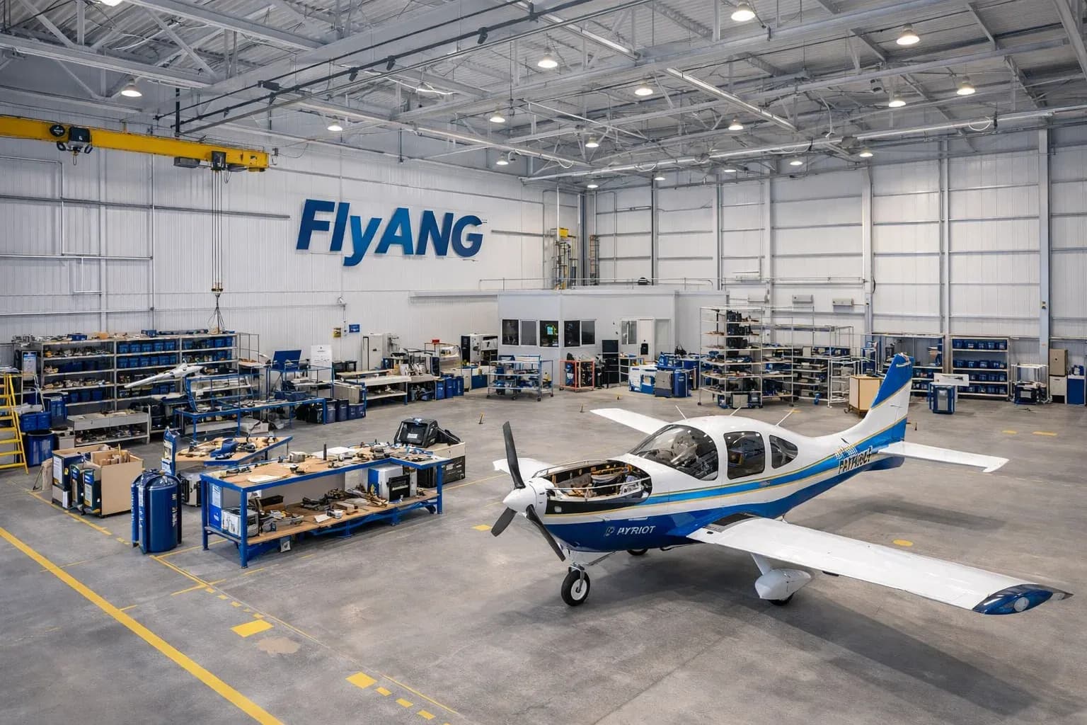 Внутри сборочного ангара FlyANG