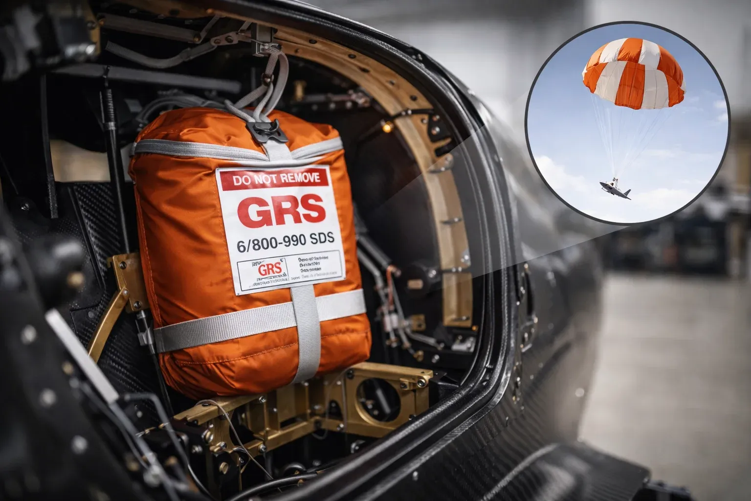 Баллистическая парашютная система GRS, установленная в ANG